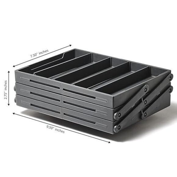 Ontel Smart Drawer Organizer, Multi-Level Jewelry and Cosmetics Storage, Black, - Picture 9 of 9